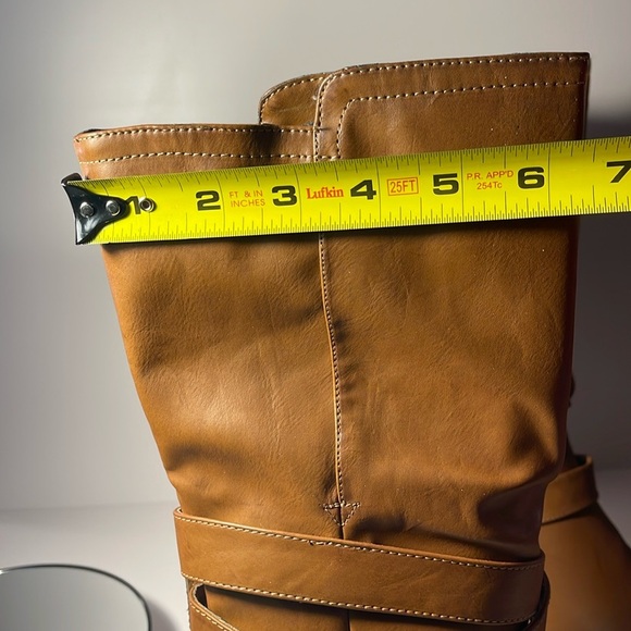 MIA Gareth Strappy Moto Slip-On Block Heel Boots Size 9 Faux Leather NIB - Picture 12 of 14